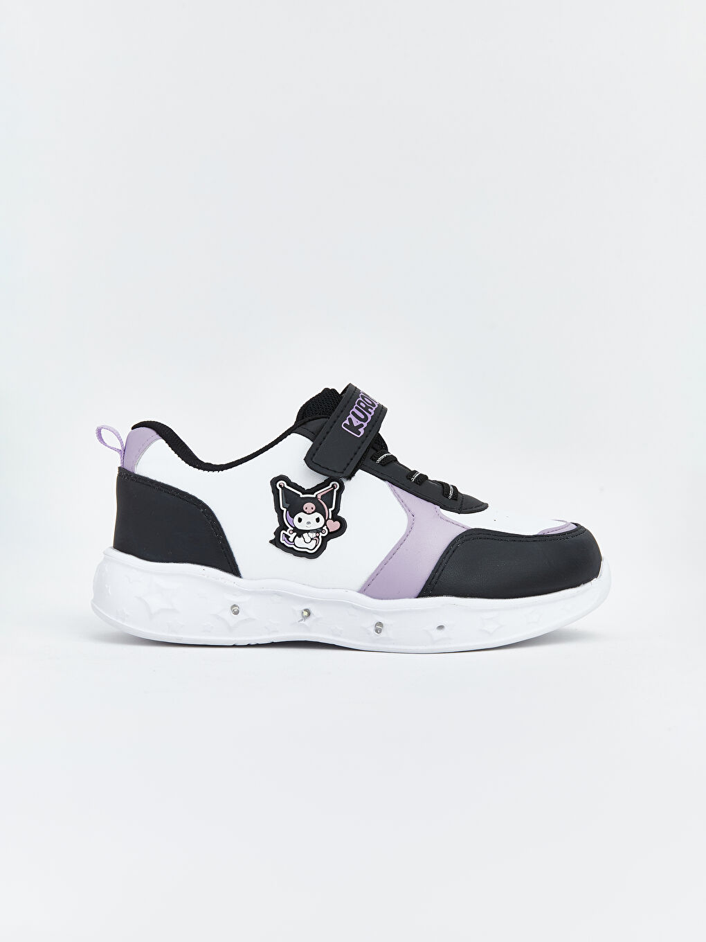 Siyah Kuromi Baskılı Tabanı Işıklı Kız Bebek Spor Ayakkabı-2