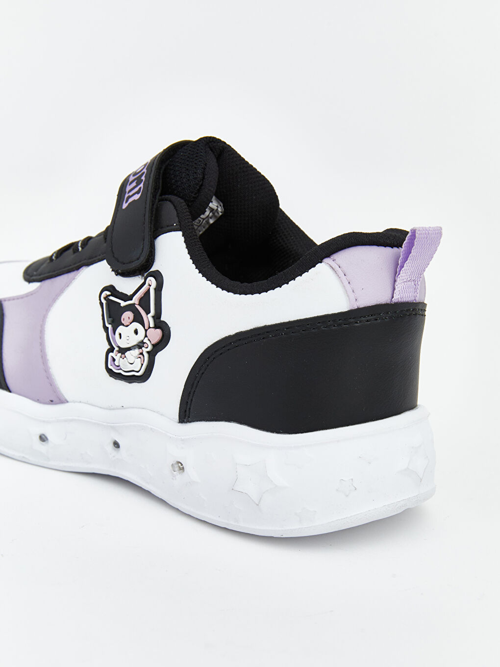 Siyah Kuromi Baskılı Tabanı Işıklı Kız Bebek Spor Ayakkabı-4