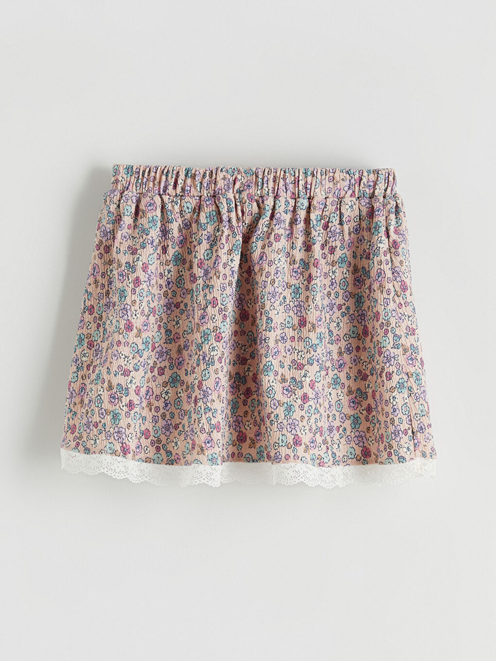 Цветна блуза с яка тип Питър Пан, комбинирана с пола за момичета.-4