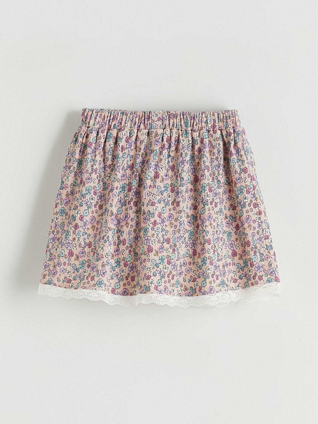 Цветна блуза с яка тип Питър Пан, комбинирана с пола за момичета.-6