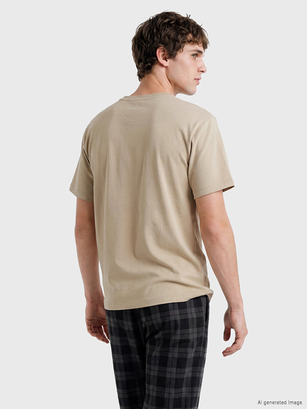 Crew Neck Printed Men's Pyjamas Top-3