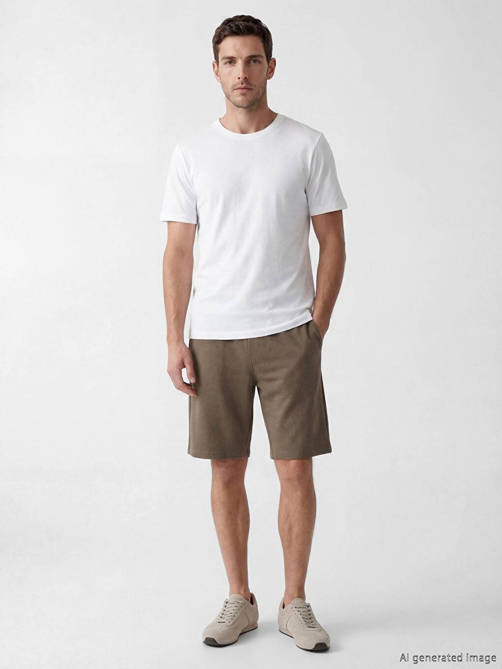 Kahverengi Standart Kalıp Erkek Pijama Alt Şort