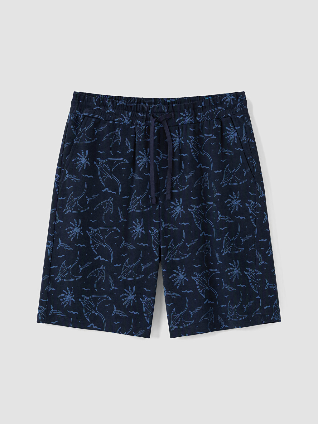 Slim Fit Patterned Men's Pyjamas Bottoms Shorts-4
