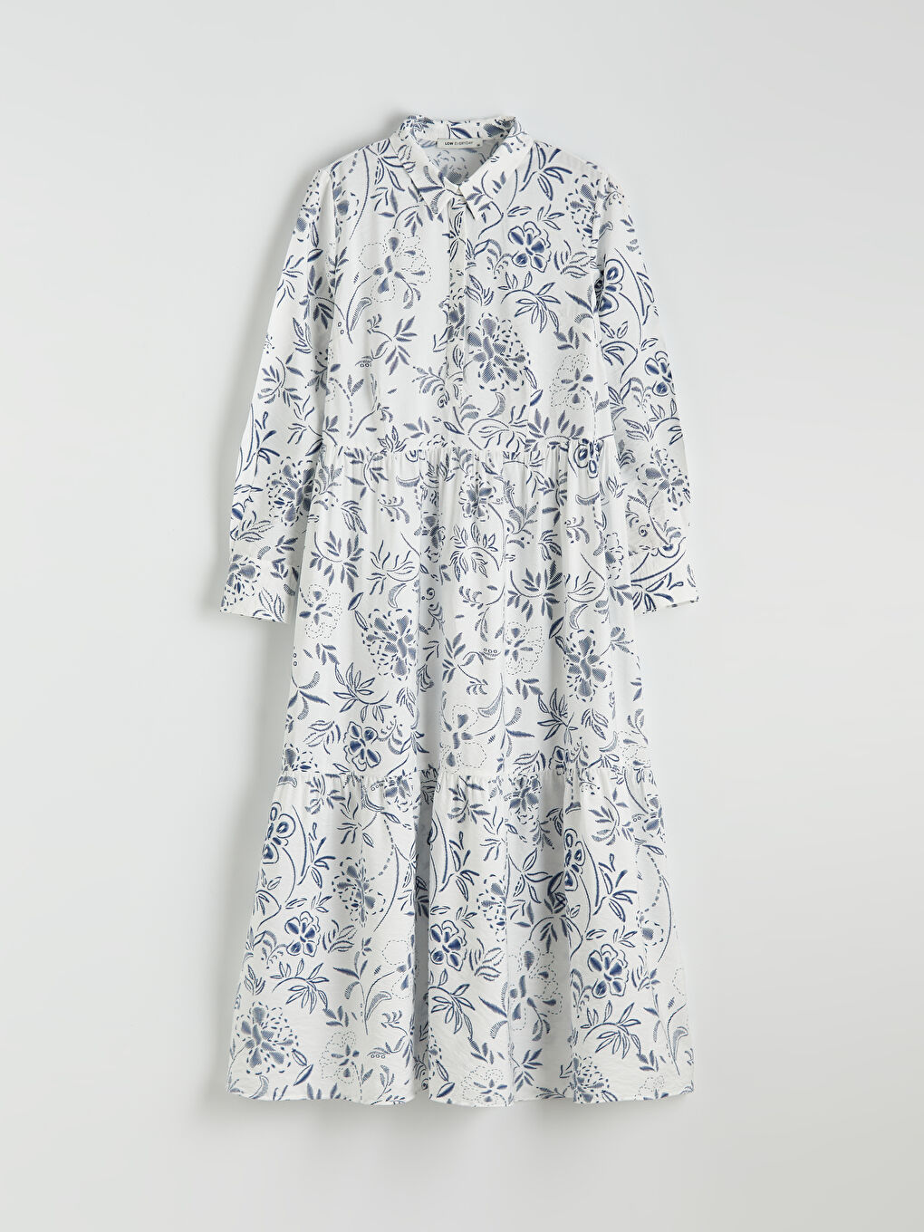 Floral Ruched Layered Women's Dress-4