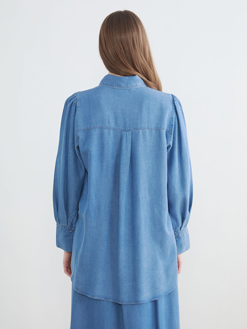 İndigo Kadın Jean Gömlek Tunik-3