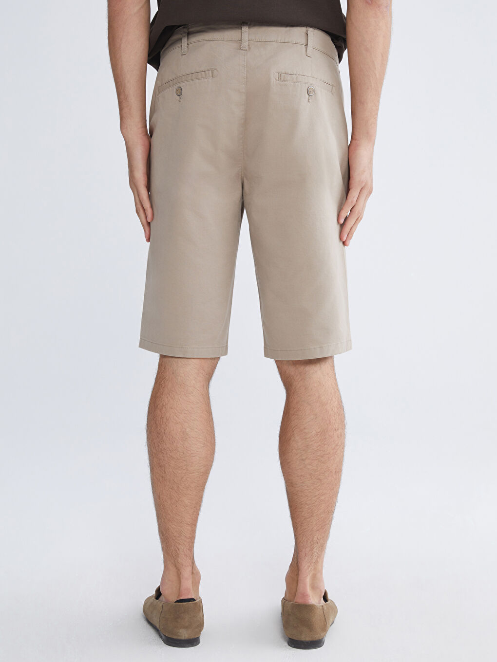 Bej Standart Kalıp Erkek Şort-3
