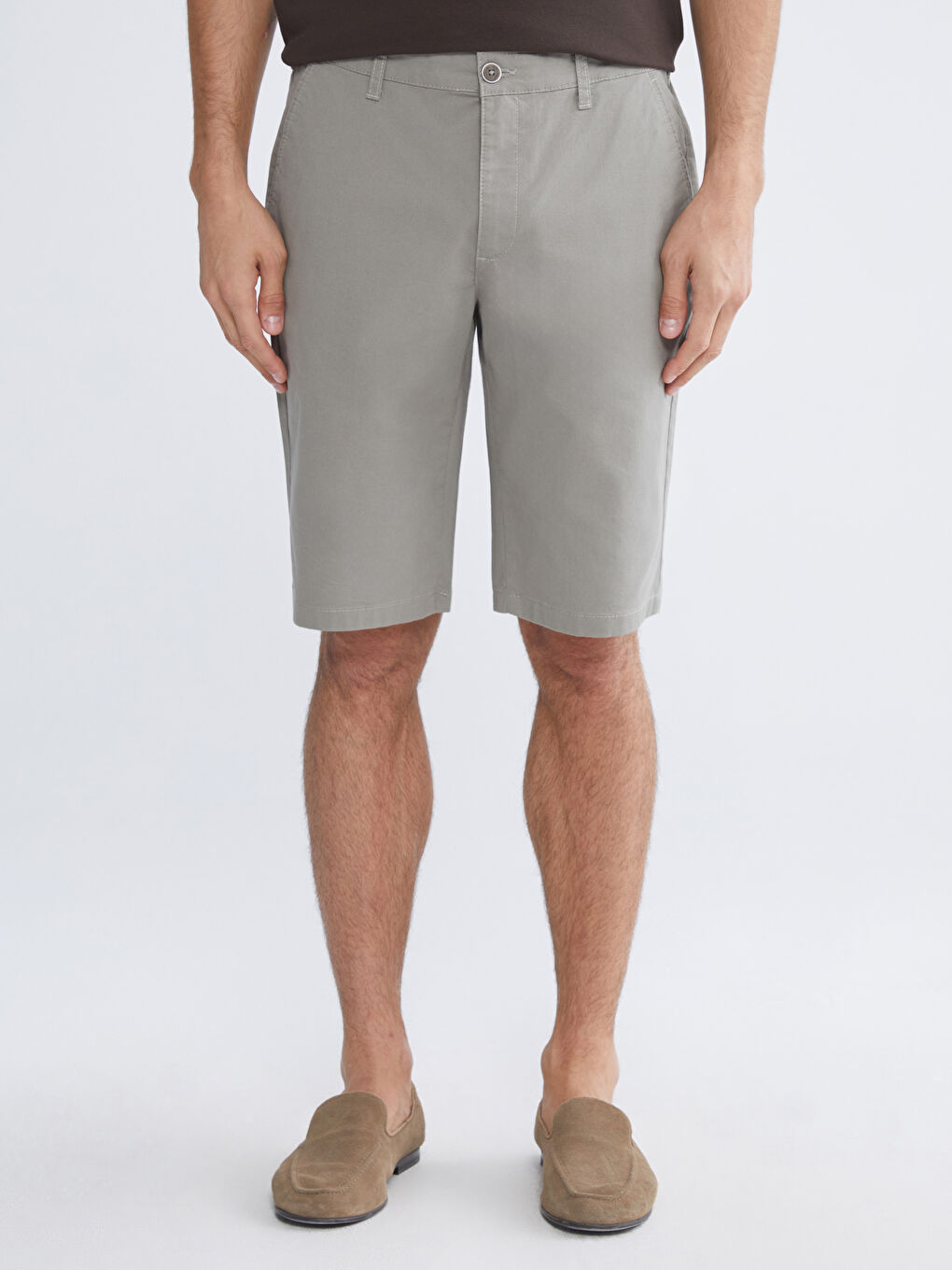 Haki Standart Kalıp Erkek Şort-1