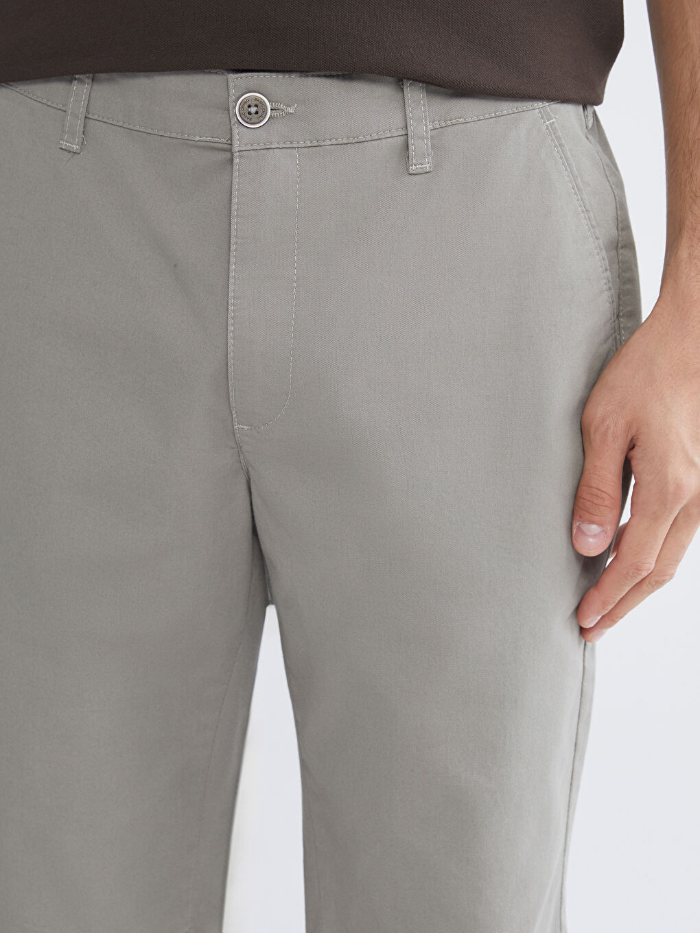 Haki Standart Kalıp Erkek Şort-2