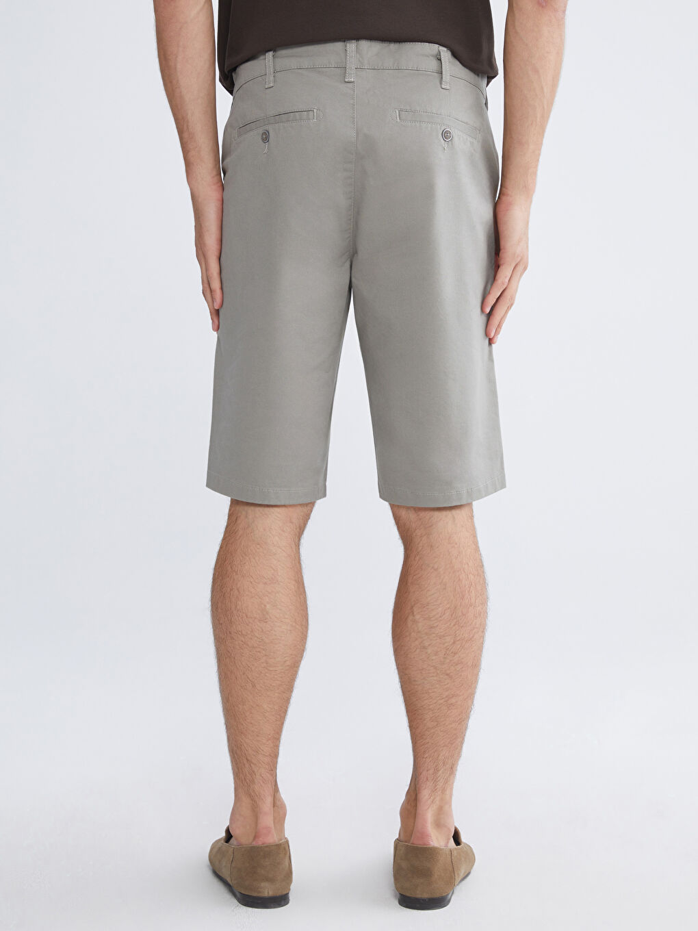 Haki Standart Kalıp Erkek Şort-3