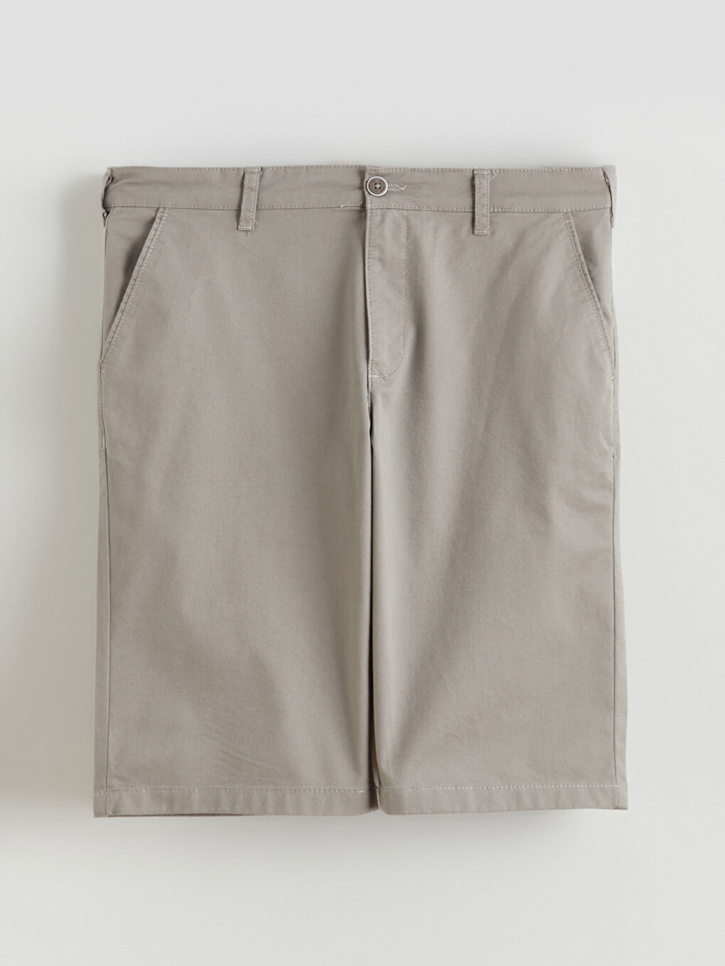 Haki Standart Kalıp Erkek Şort-4