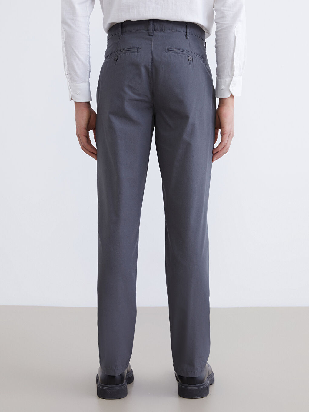 Antrasit Rahat Kalıp Erkek Chino Pantolon-3
