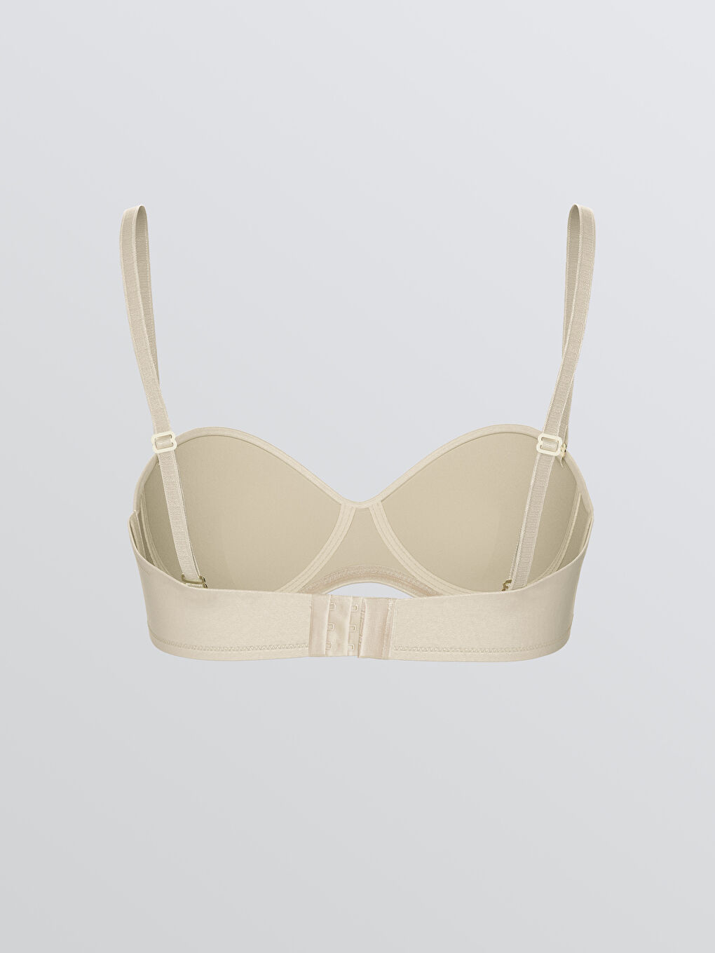 Pembe Balenli Dolgusuz Straplez Sütyen-1