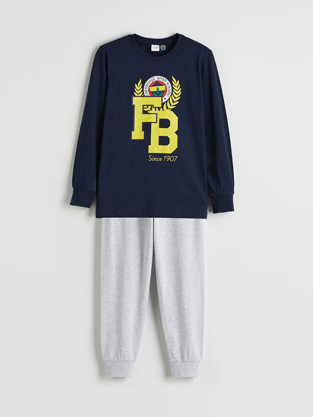 Lacivert Fenerbahçe Baskılı Erkek Çocuk Pijama Takım