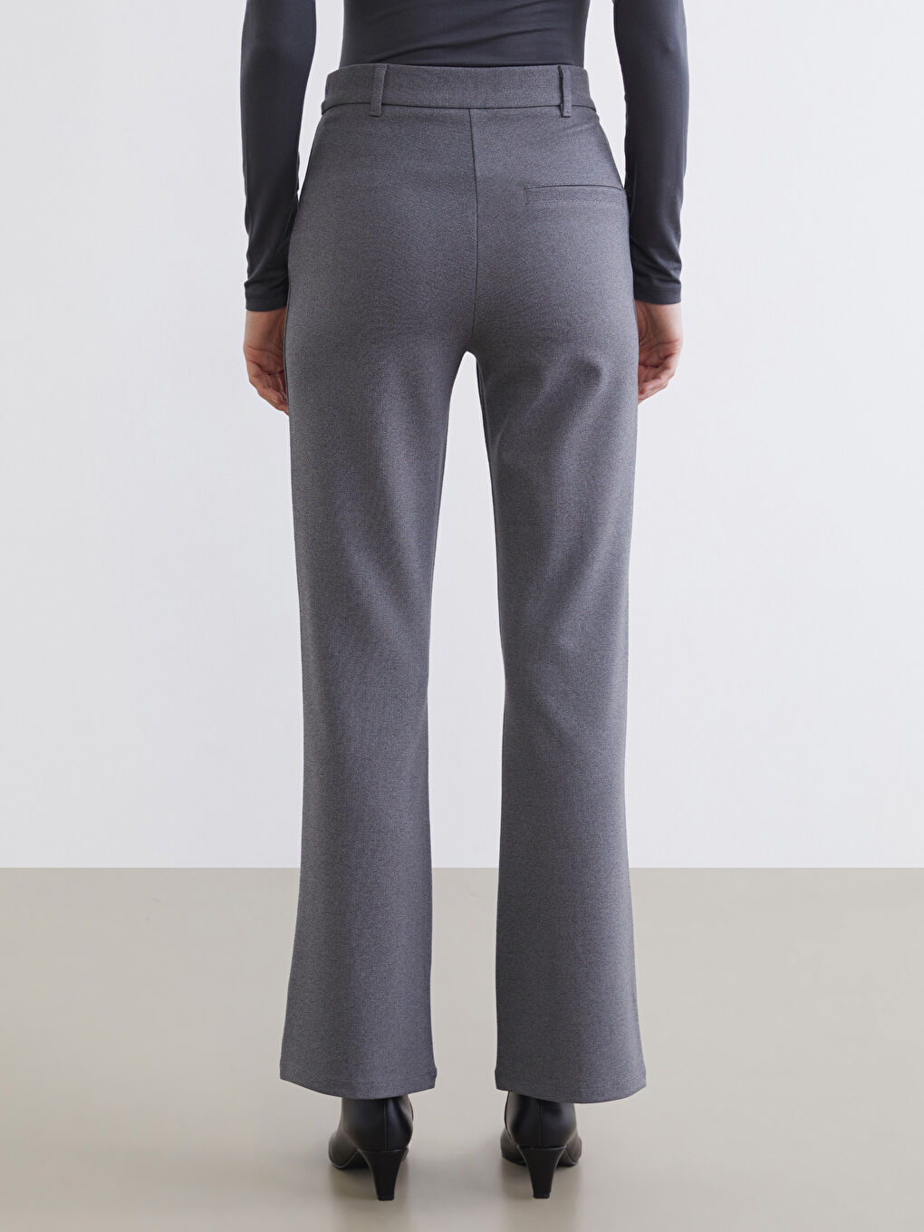 High-Waisted Flare Trousers-3