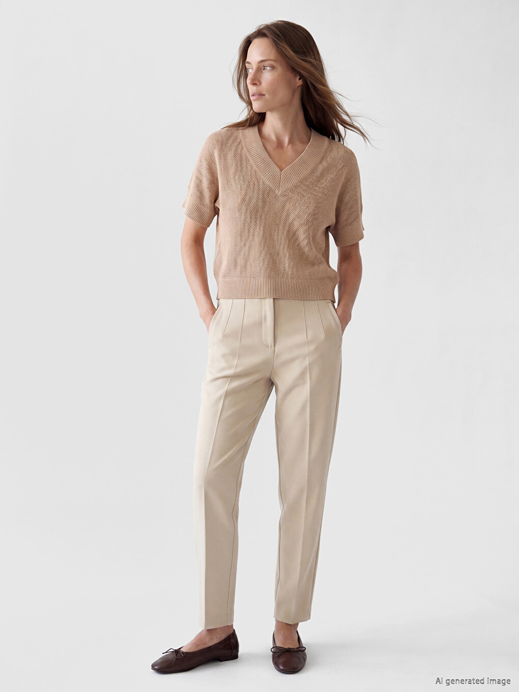 High Waisted Cigarette Fit Women's Trousers