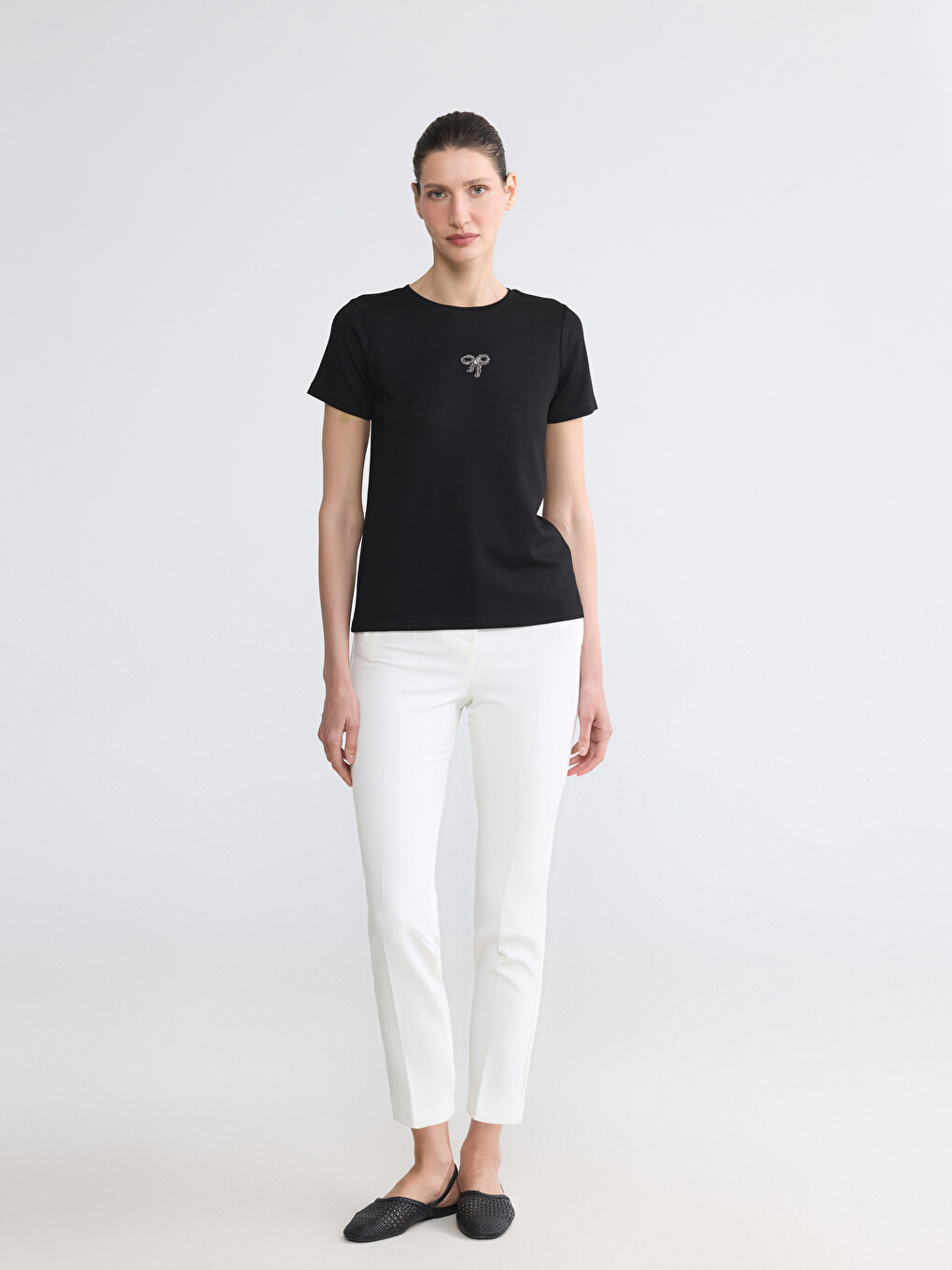 High Waisted Women's Cigarette Trousers