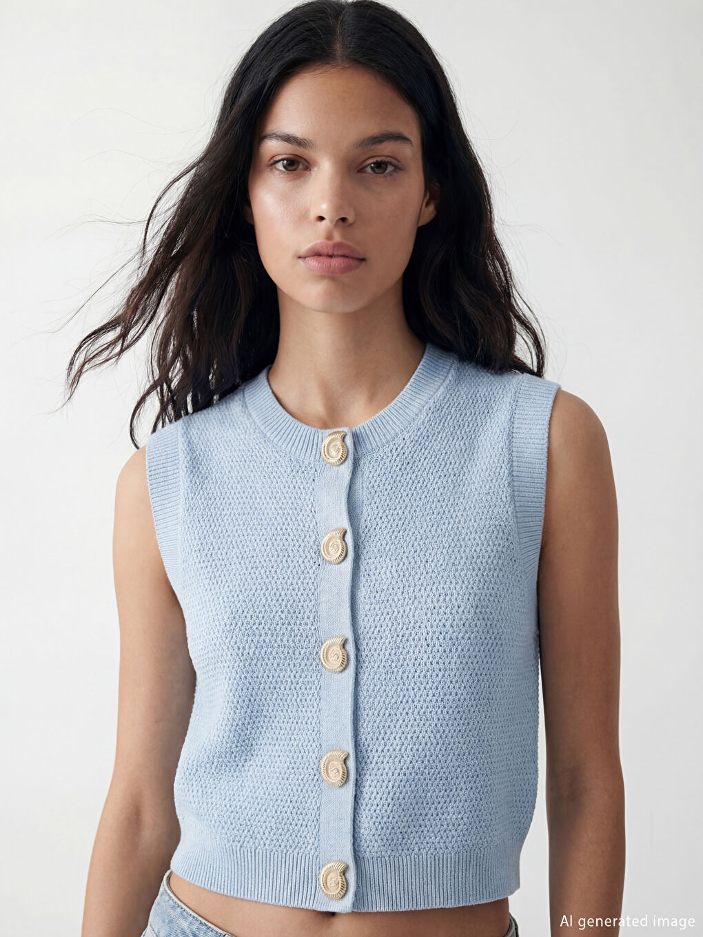 Γυναίκα ΜΠΛΕ Γιλέκο-2