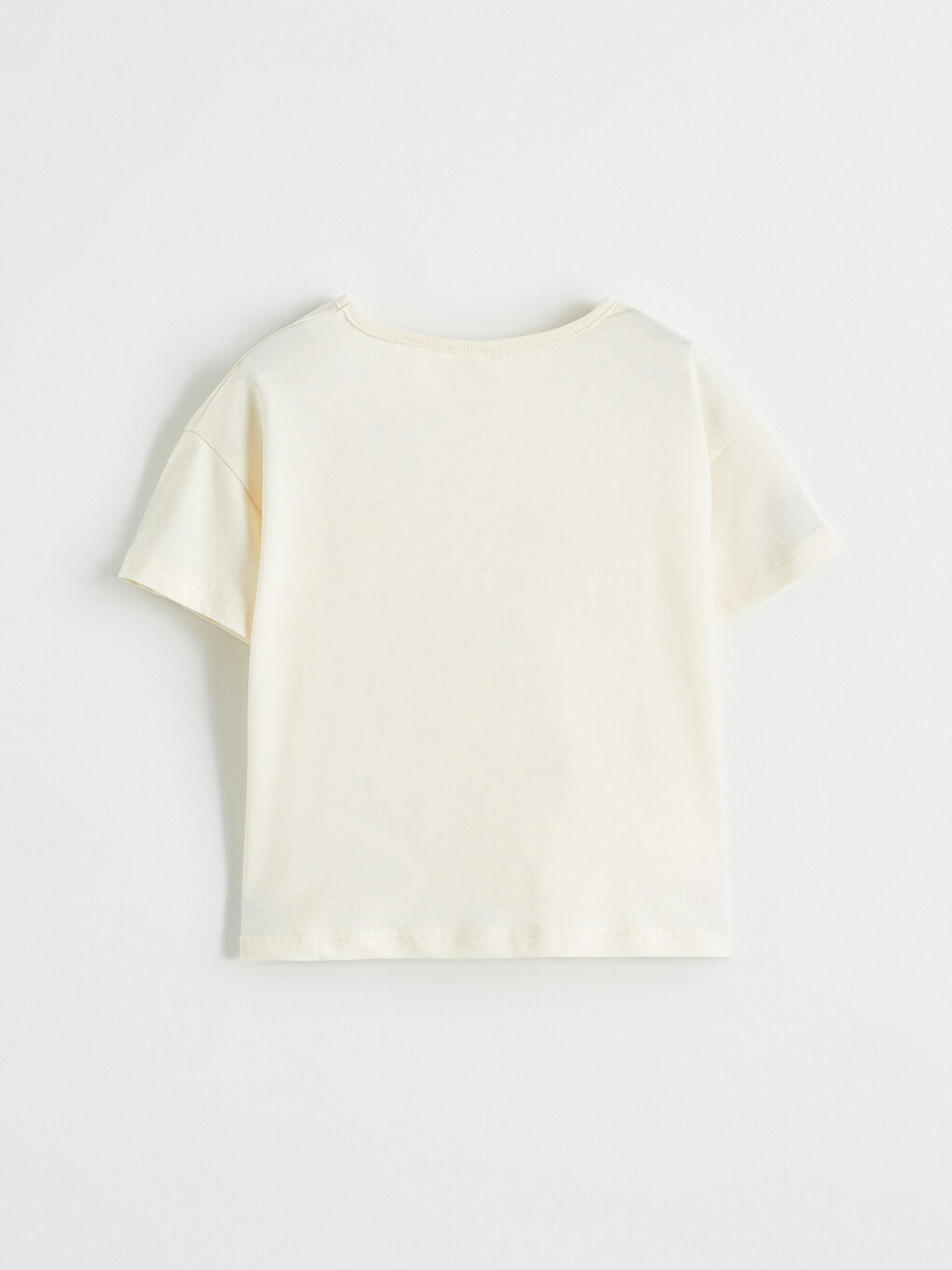 Ekru Baskılı Kız Çocuk Tişört 2'li-6