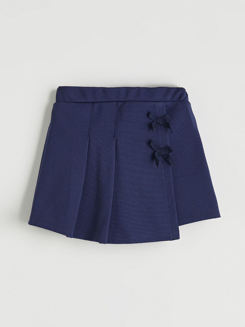 Lacivert Kız Çocuk Şort Etek ve Külotlu Çorap -1