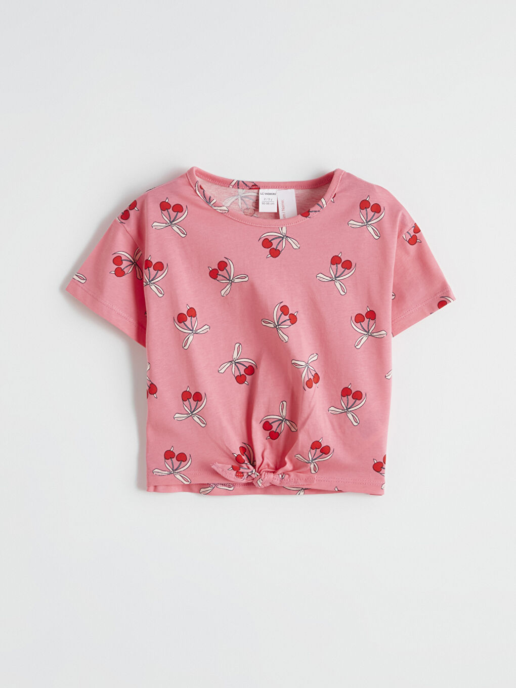 Pembe Baskılı Kız Çocuk Tişört 2'li-1