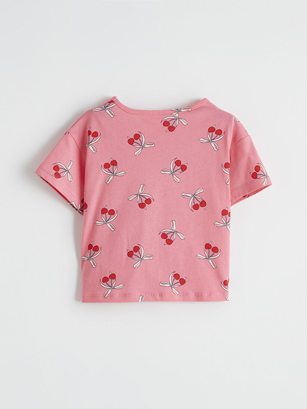 Pembe Baskılı Kız Çocuk Tişört 2'li-3