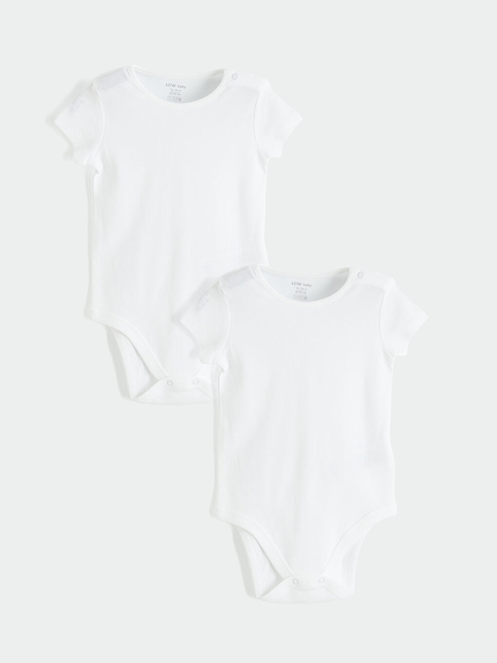 Baby Girl 2-Pack Bodysuits with Round Neck and Snap Closure