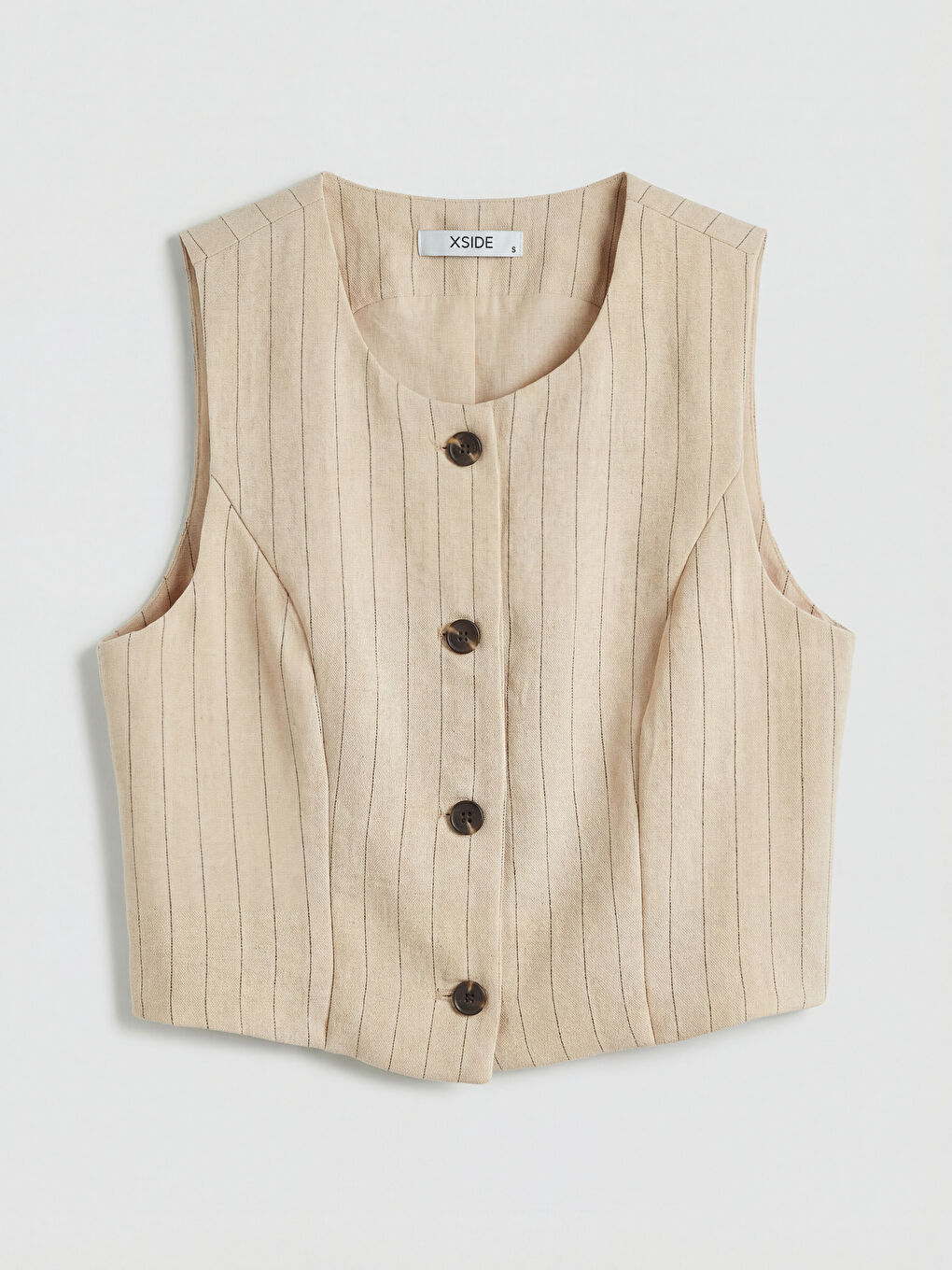 Žena BEŽ Prsluk za odijelo-4