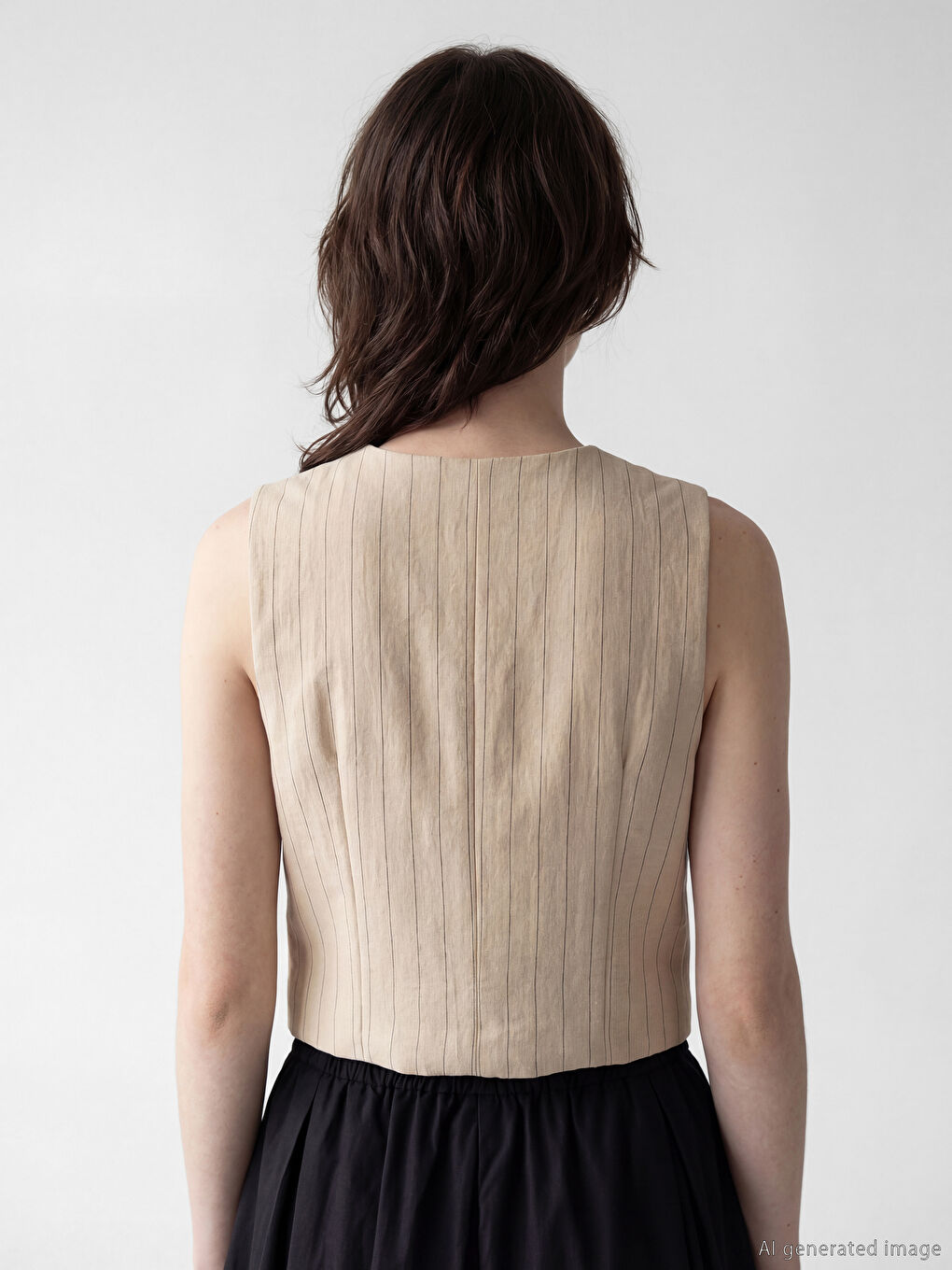 Žena BEŽ Prsluk za odijelo-3