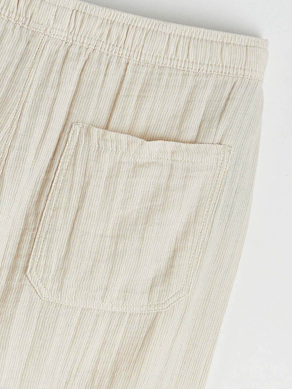 Bej Baggy Fit Müslin Erkek Pantolon-9