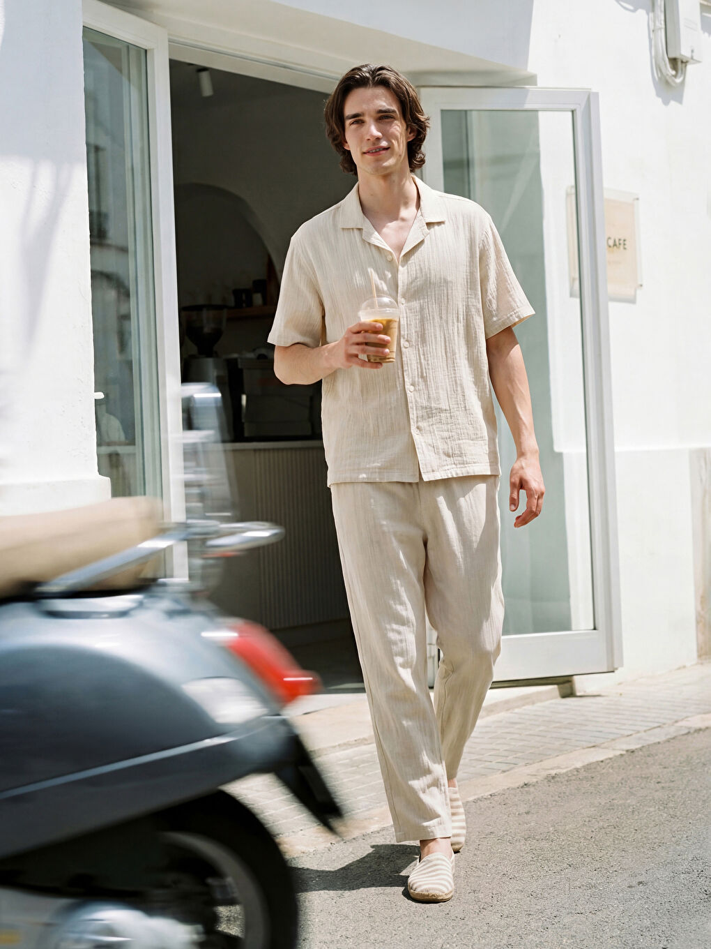 кең пішімді муслин ерлер шалбары-1