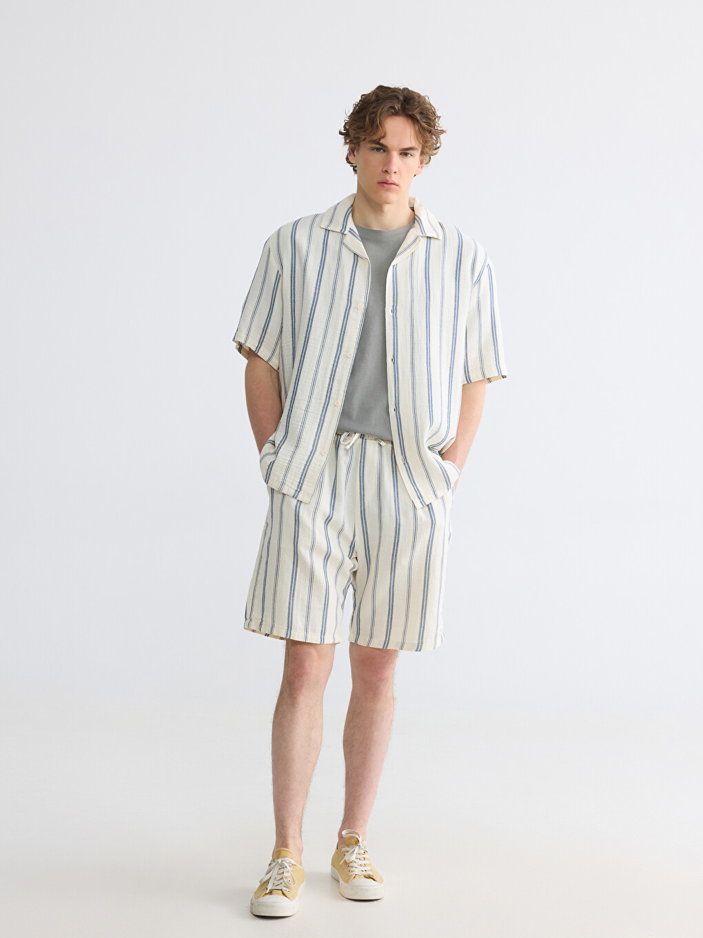 Comfortable Fit Striped Men's Shirt-1
