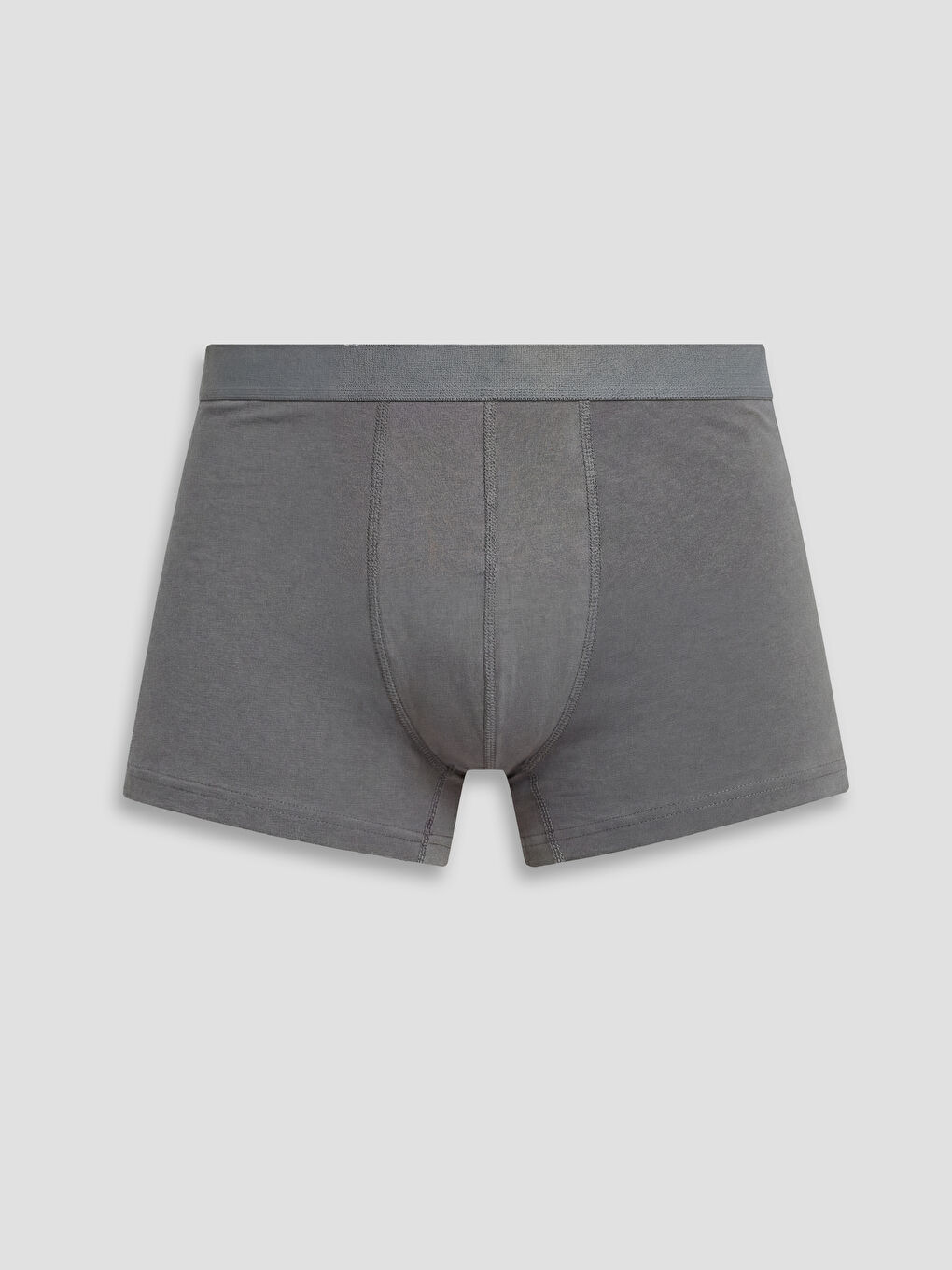 Gri Pamuklu Esnek Erkek Boxer 3'lü-1