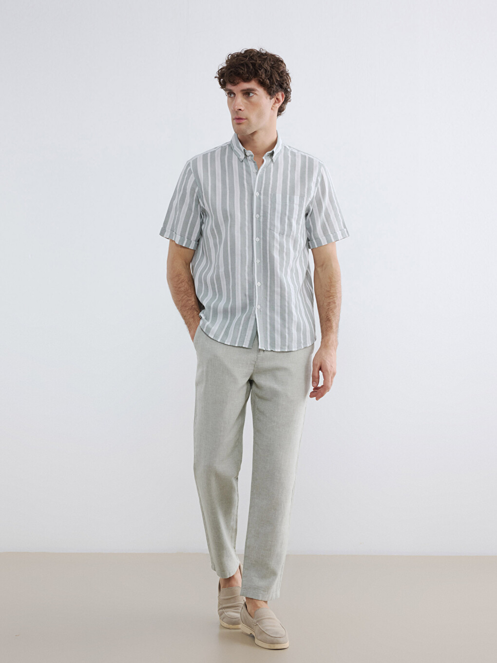 Regular Fit Striped Men's Shirt-1