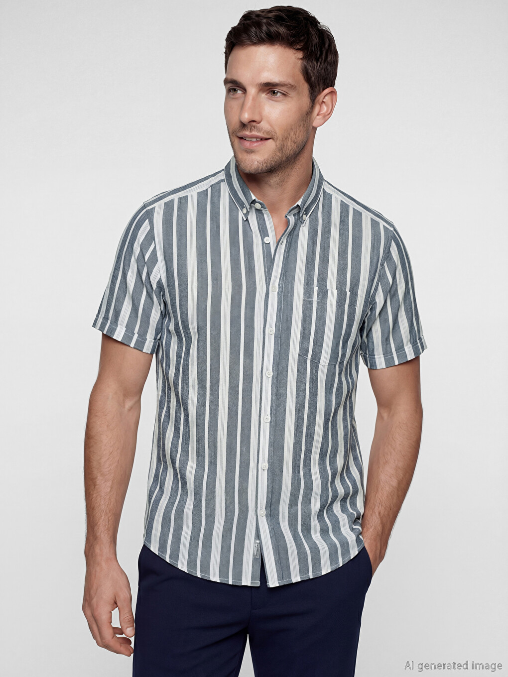 Regular Fit Striped Men's Shirt