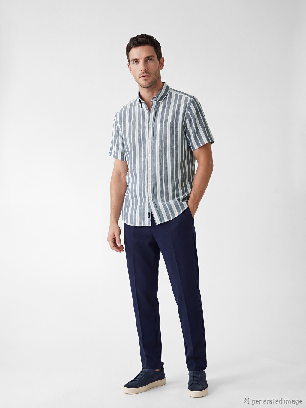 Regular Fit Striped Men's Shirt-1