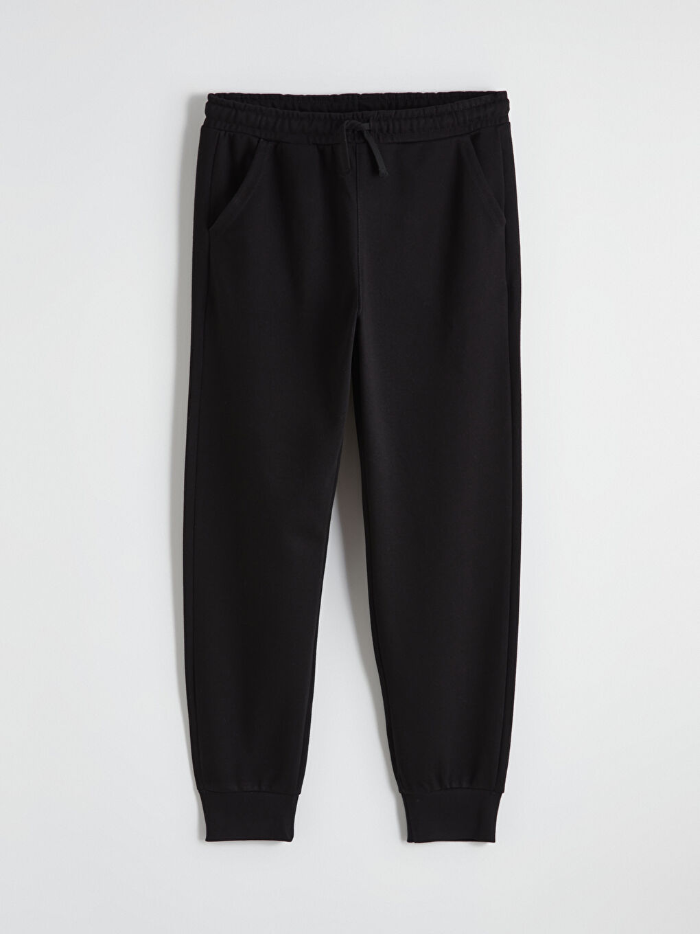 Siyah Beli Lastikli Erkek Çocuk Jogger Eşofman Altı 2'li-1