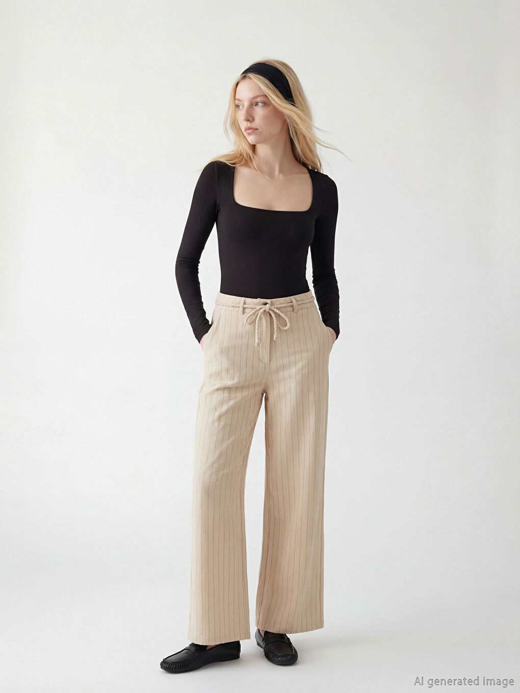 Woman BEIGE Trousers