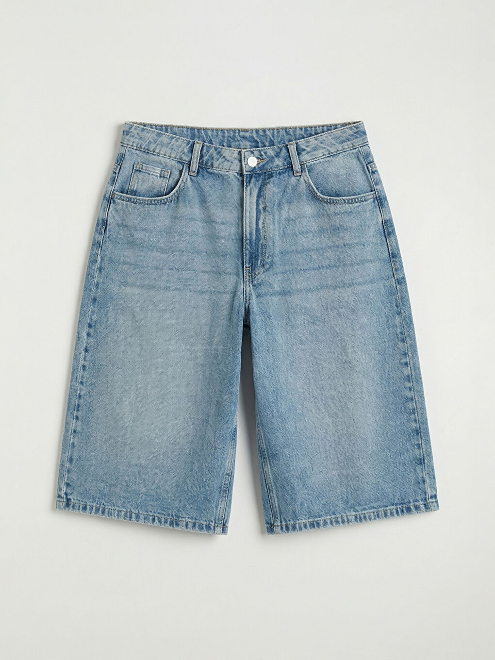 Woman BLUE Denim Shorts-4