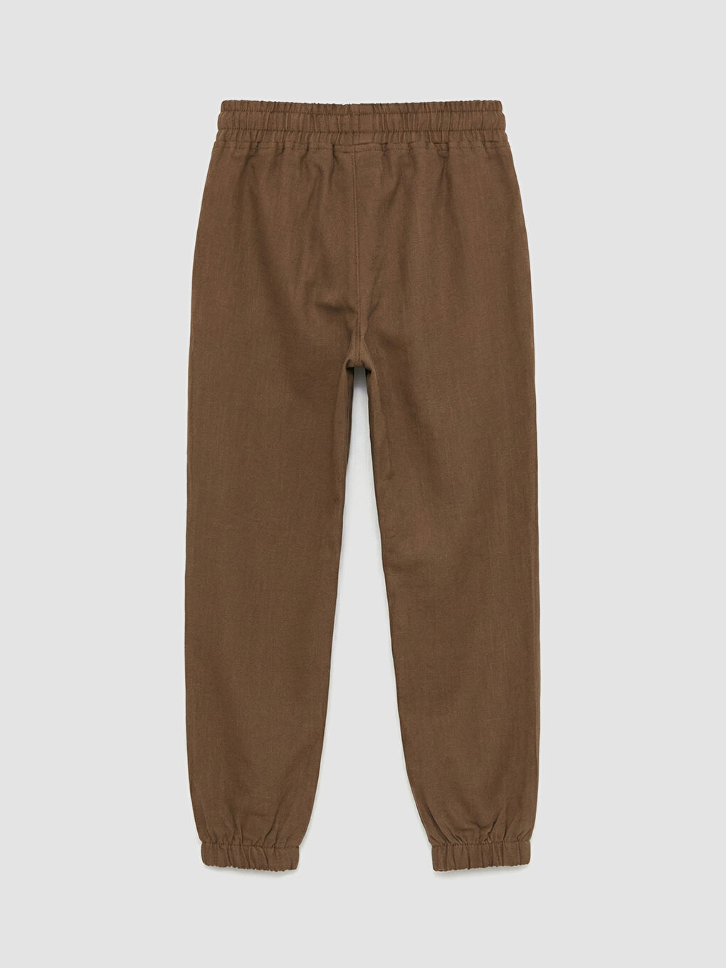Kahverengi Beli Lastikli Erkek Çocuk Jogger Pantolon-1