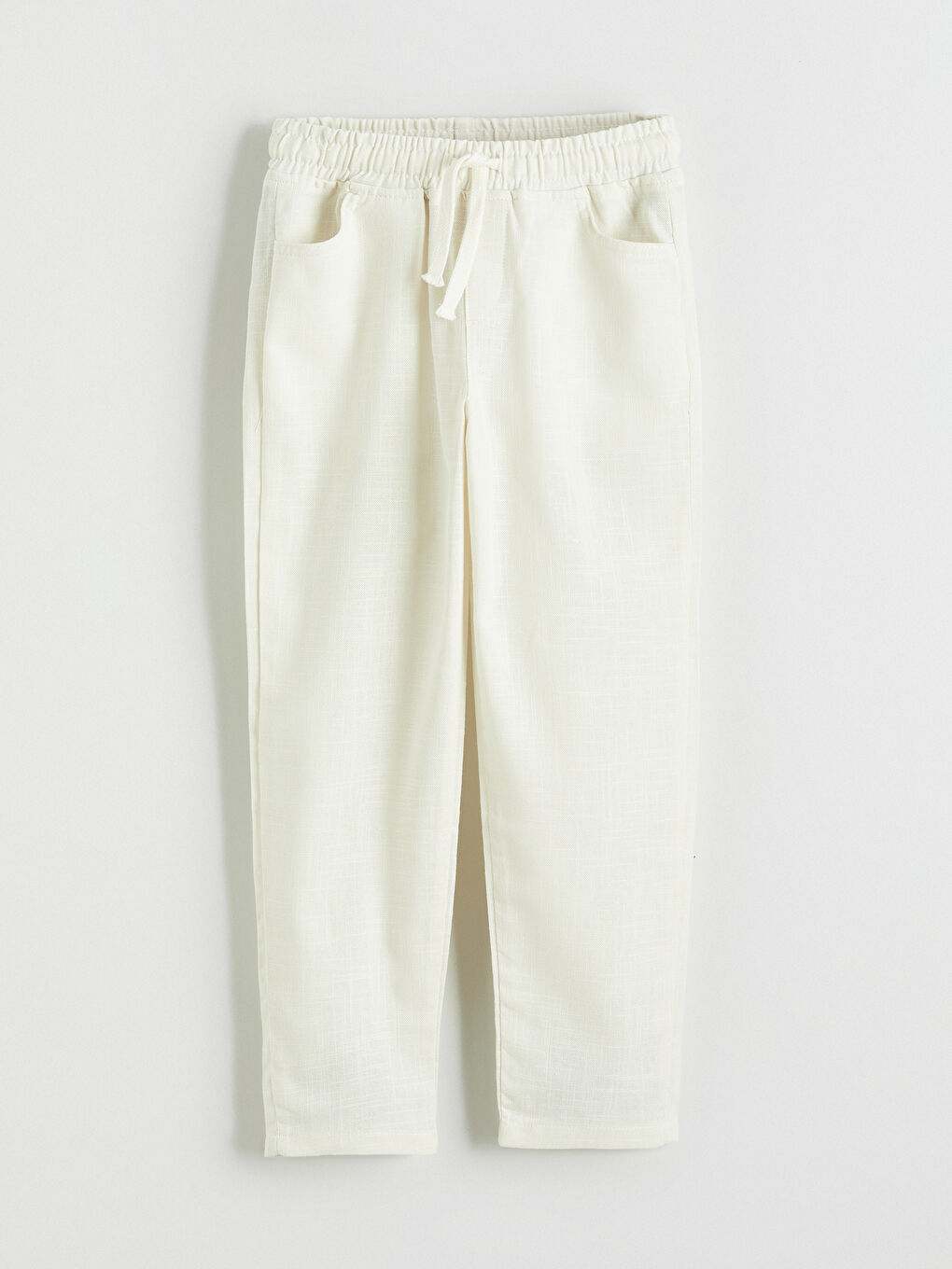 Ekru Slim Fit Erkek Çocuk Pantolon