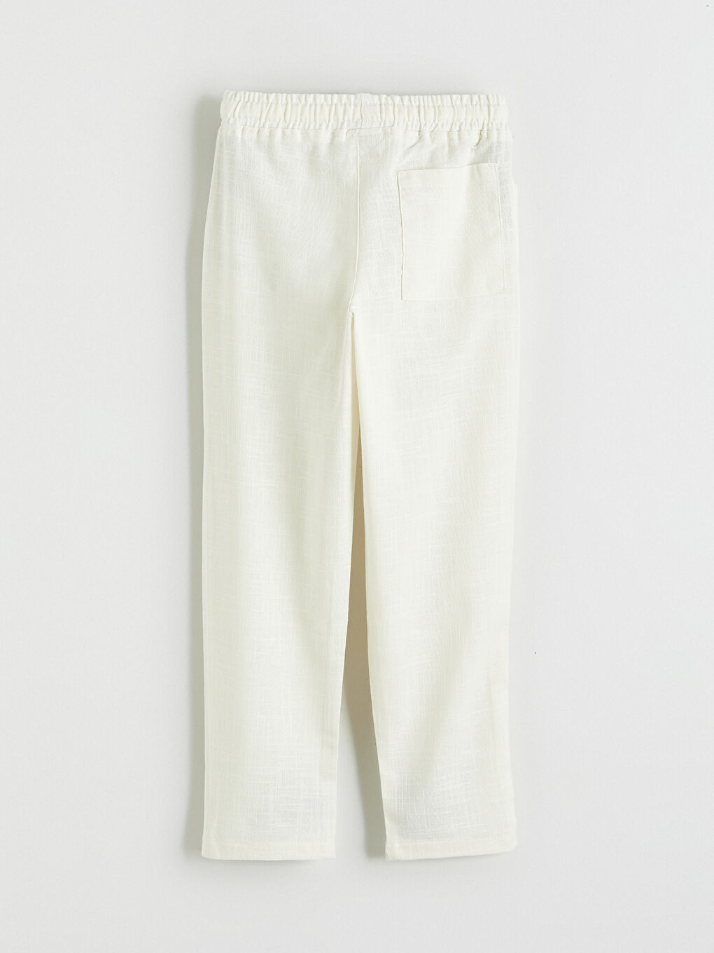 Ekru Slim Fit Erkek Çocuk Pantolon-2