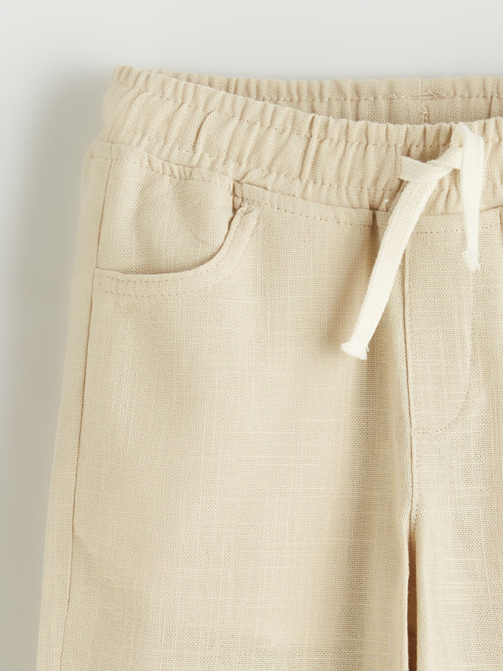 Bej Slim Fit Erkek Çocuk Pantolon-1