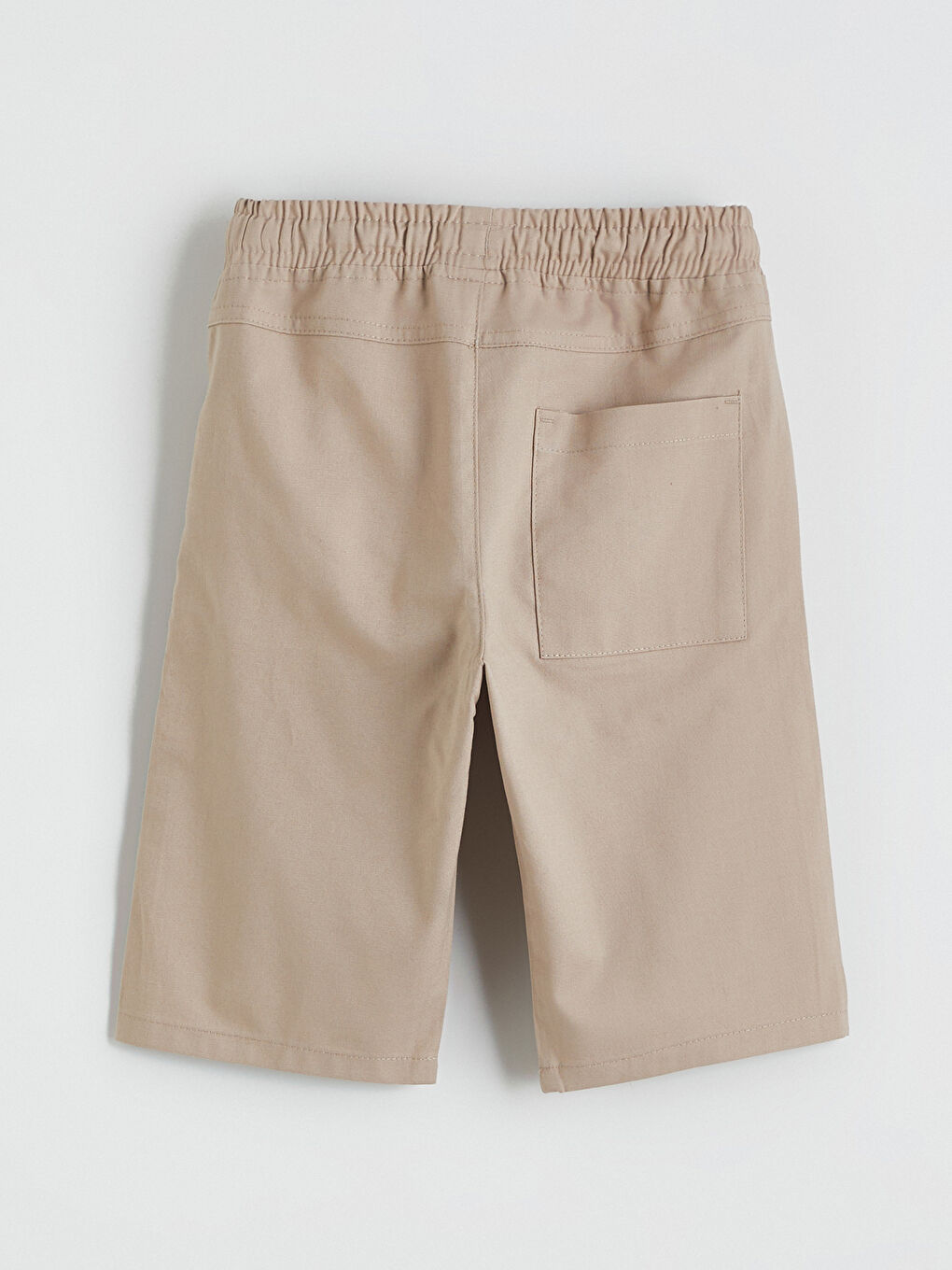 Kahverengi Beli Lastikli Gabardin Erkek Çocuk Şort-2