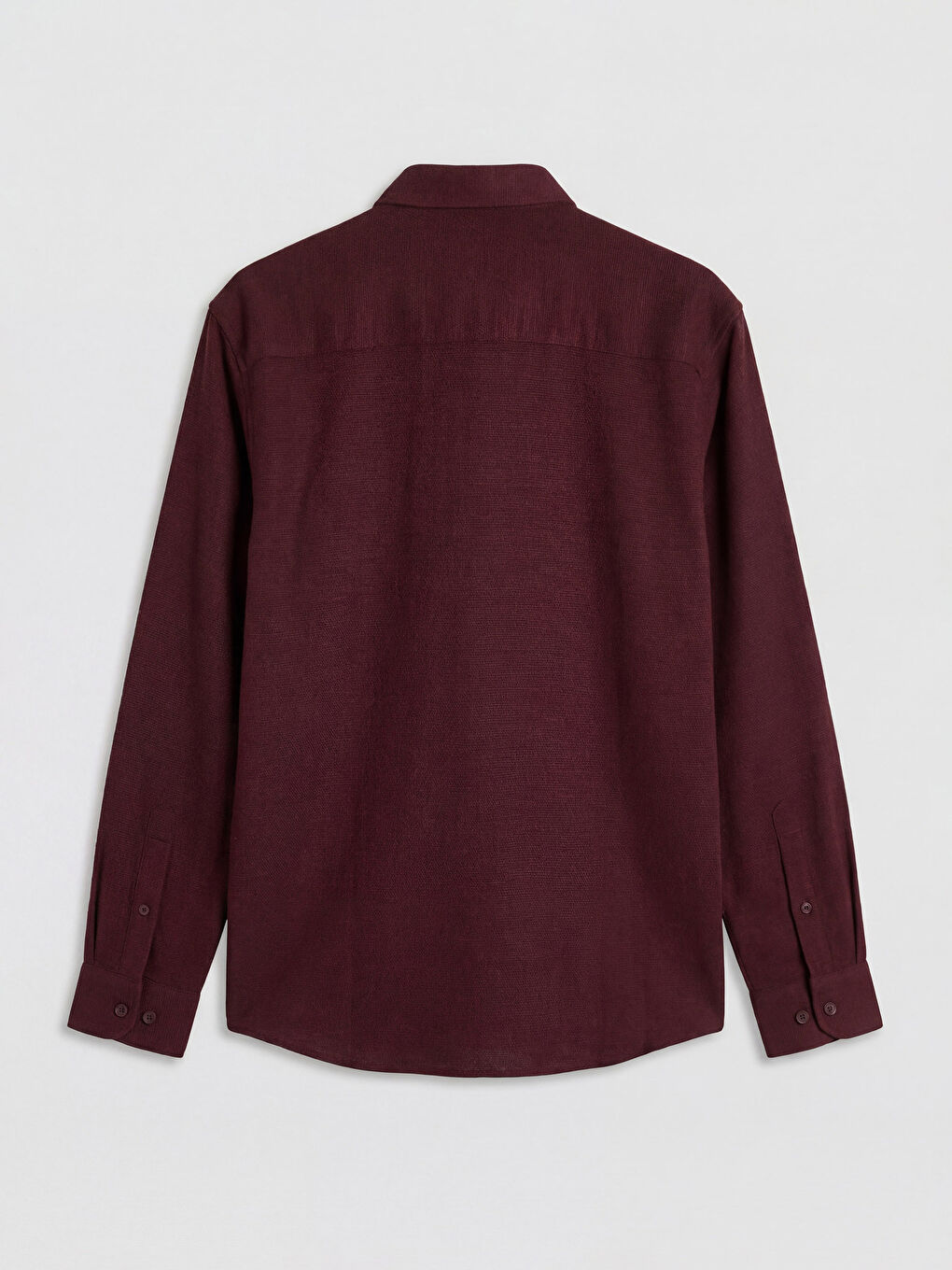 Bordo Regular Fit Armürlü Erkek Gömlek-4