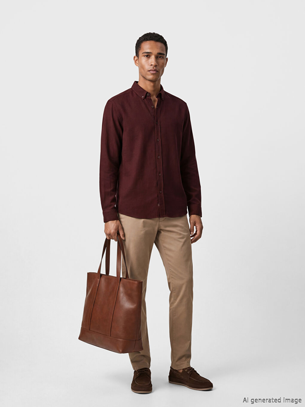 Bordo Regular Fit Armürlü Erkek Gömlek-1