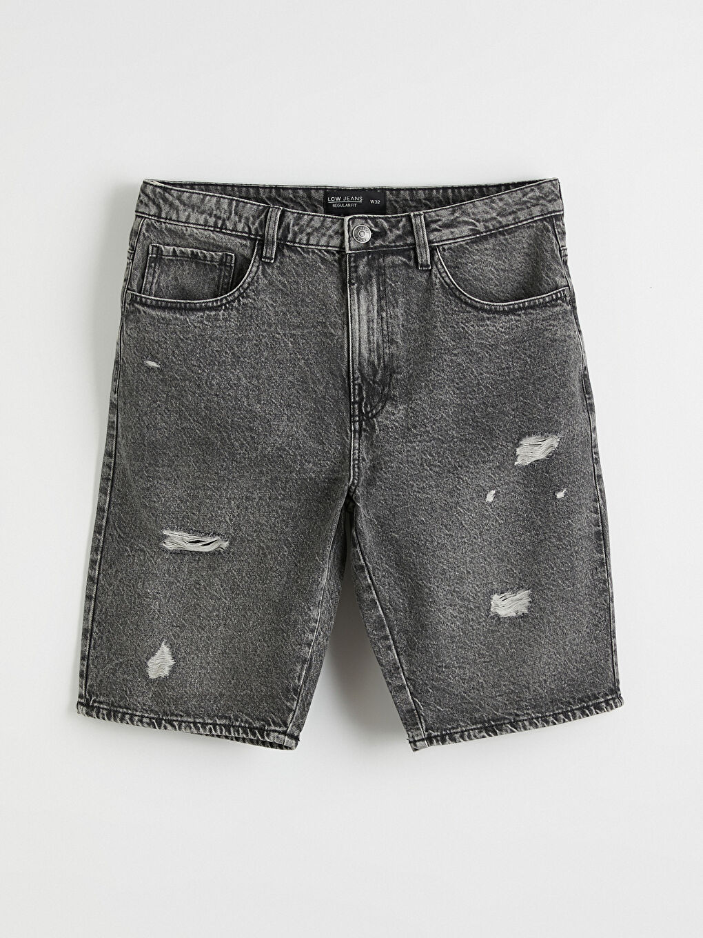 Man ANTHRACITE Denim Shorts-3