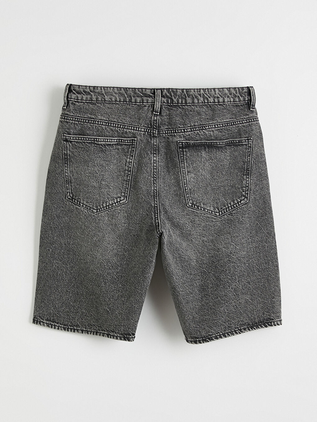 Man ANTHRACITE Denim Shorts-5