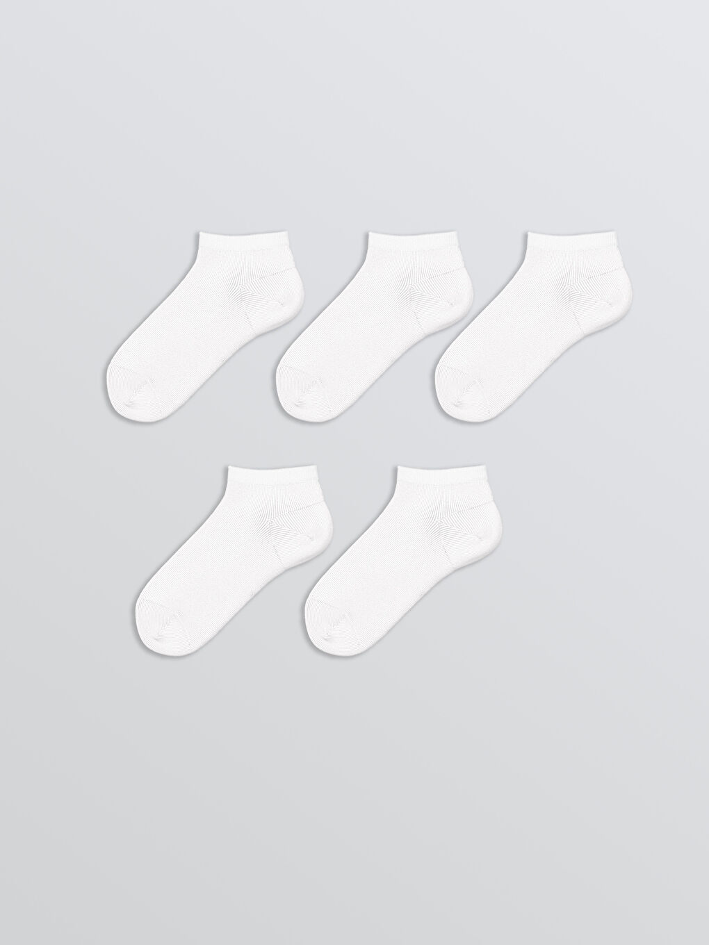 Beyaz Basic Kız Çocuk Patik Çorap 5'li