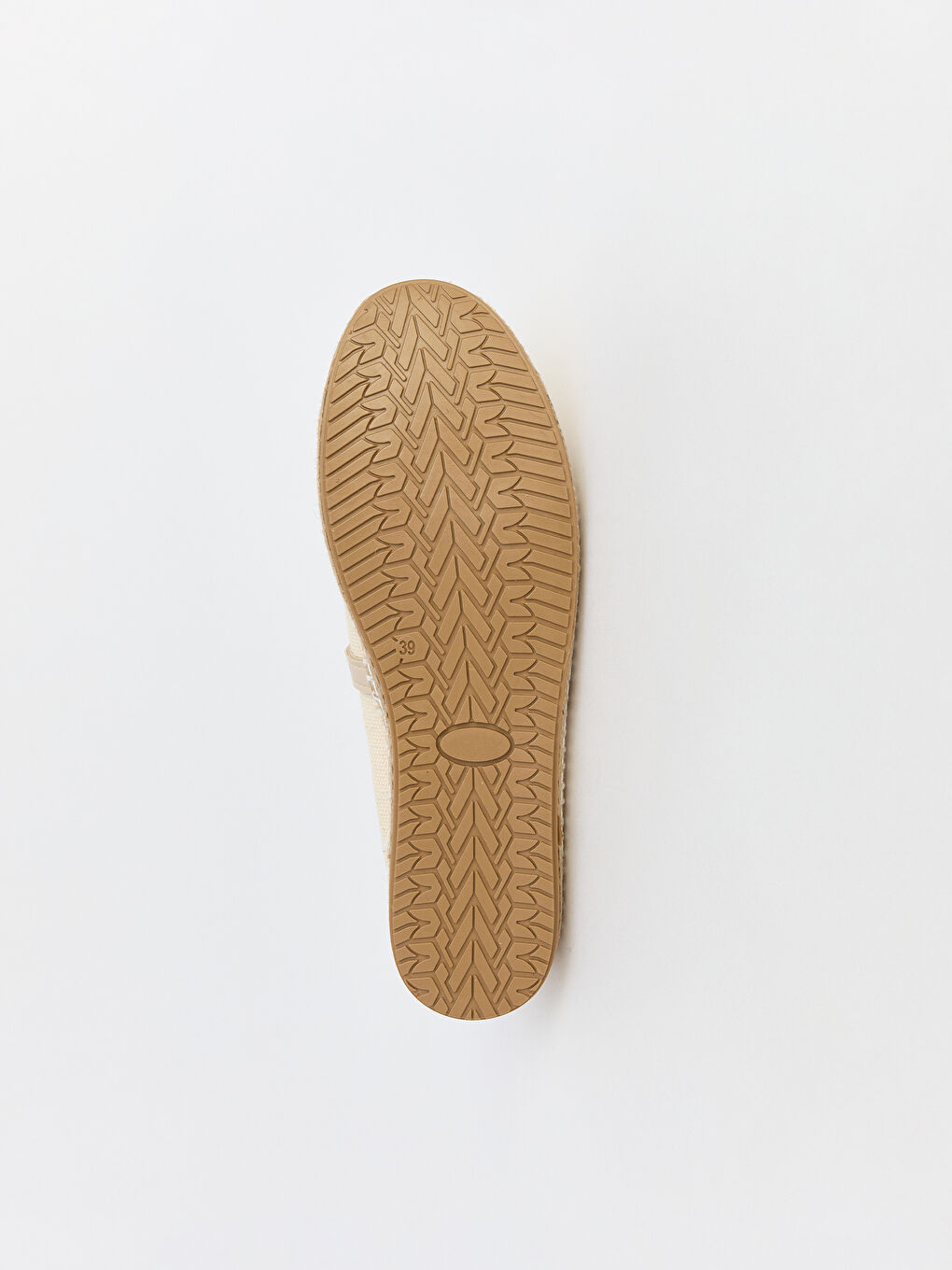 Bej Bantlı Hasır Detaylı Kadın Babet-4