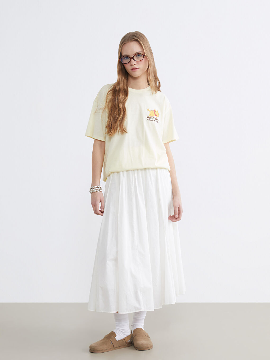 Дамска тениска с принт Мечо Пух-1